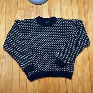 Vintage LL Bean Sweater Wool Made In Norway Fisherman Birdeye Ladies M